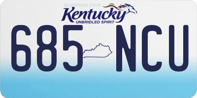 KY license plate 685NCU