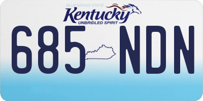 KY license plate 685NDN