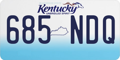 KY license plate 685NDQ