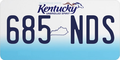 KY license plate 685NDS