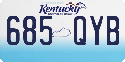 KY license plate 685QYB