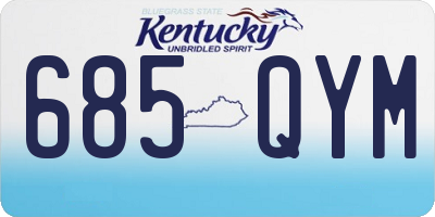 KY license plate 685QYM