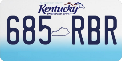 KY license plate 685RBR