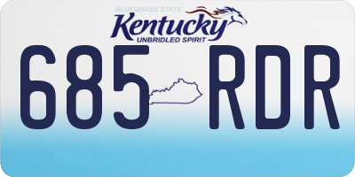 KY license plate 685RDR