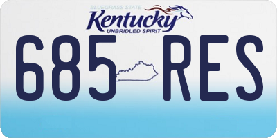 KY license plate 685RES