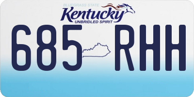 KY license plate 685RHH