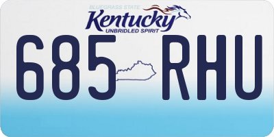 KY license plate 685RHU