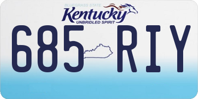 KY license plate 685RIY