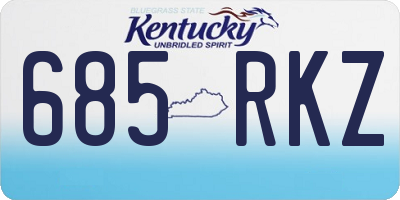 KY license plate 685RKZ