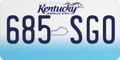KY license plate 685SGO