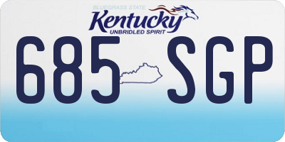 KY license plate 685SGP