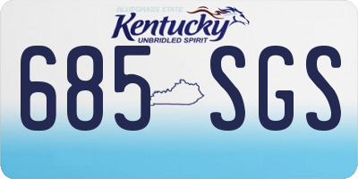 KY license plate 685SGS