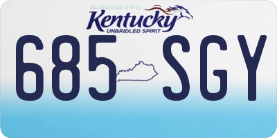 KY license plate 685SGY