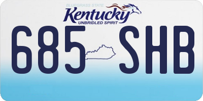 KY license plate 685SHB