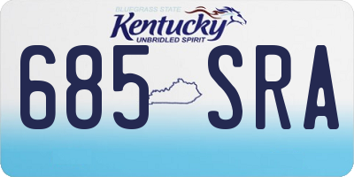 KY license plate 685SRA