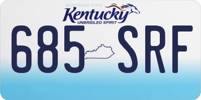 KY license plate 685SRF