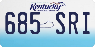 KY license plate 685SRI