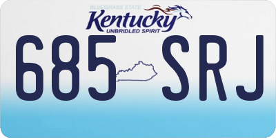 KY license plate 685SRJ
