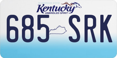 KY license plate 685SRK