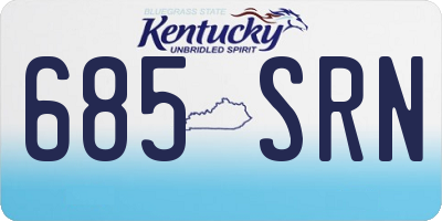 KY license plate 685SRN