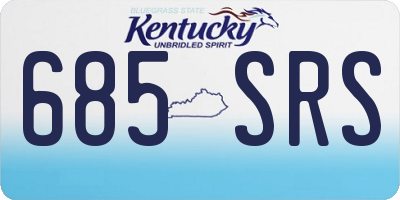 KY license plate 685SRS
