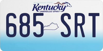 KY license plate 685SRT