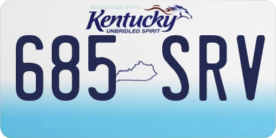 KY license plate 685SRV