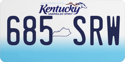 KY license plate 685SRW