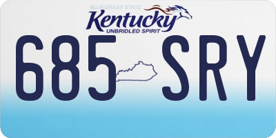 KY license plate 685SRY