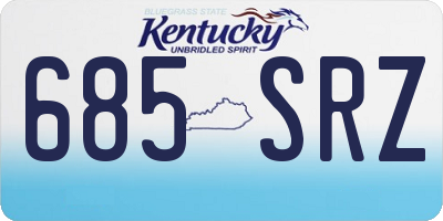 KY license plate 685SRZ