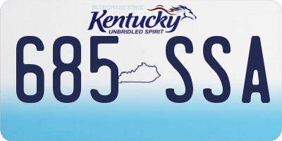 KY license plate 685SSA