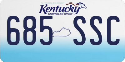 KY license plate 685SSC