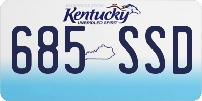 KY license plate 685SSD