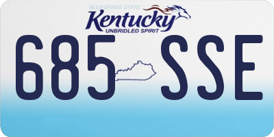 KY license plate 685SSE