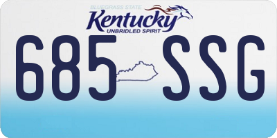 KY license plate 685SSG