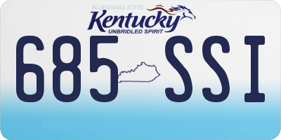 KY license plate 685SSI
