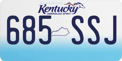 KY license plate 685SSJ