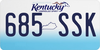KY license plate 685SSK