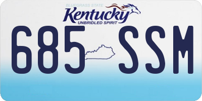 KY license plate 685SSM