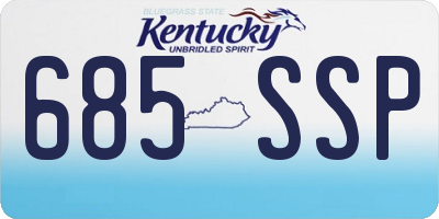 KY license plate 685SSP