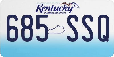 KY license plate 685SSQ