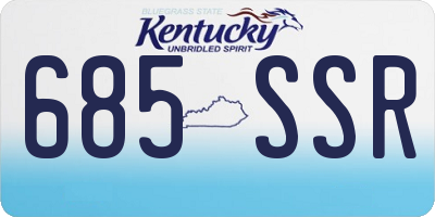 KY license plate 685SSR