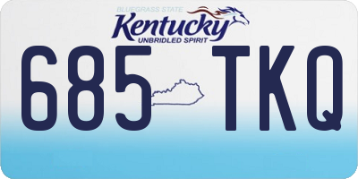 KY license plate 685TKQ
