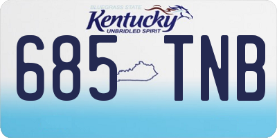 KY license plate 685TNB