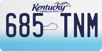 KY license plate 685TNM