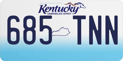 KY license plate 685TNN