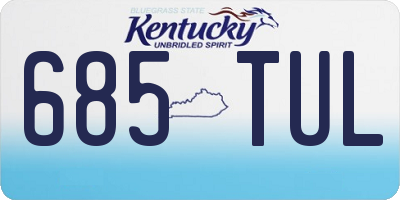 KY license plate 685TUL
