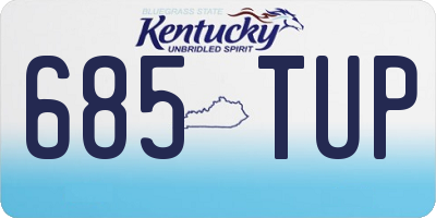 KY license plate 685TUP