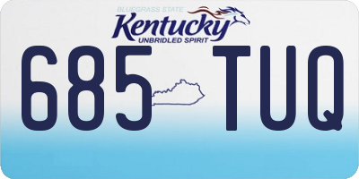 KY license plate 685TUQ