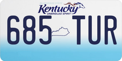 KY license plate 685TUR